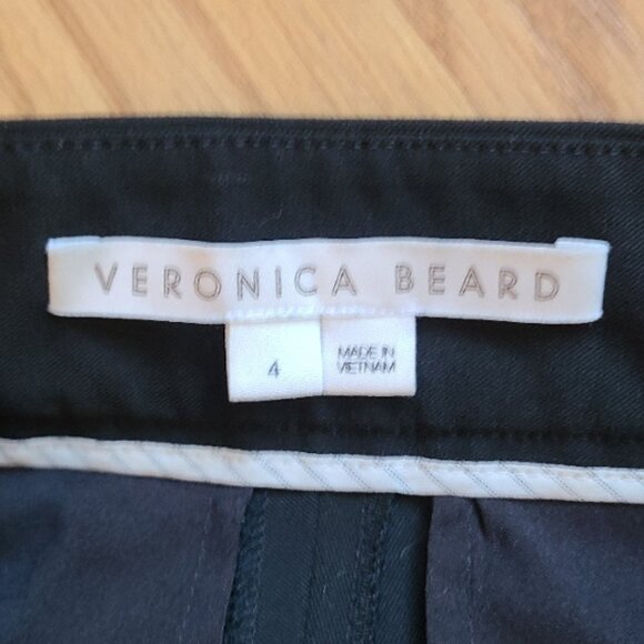 VERONICA BEARD HIGH RISE FLAT FRONT FLARED DRESS PANTS STRETCH sz 4 - Picture 6 of 7